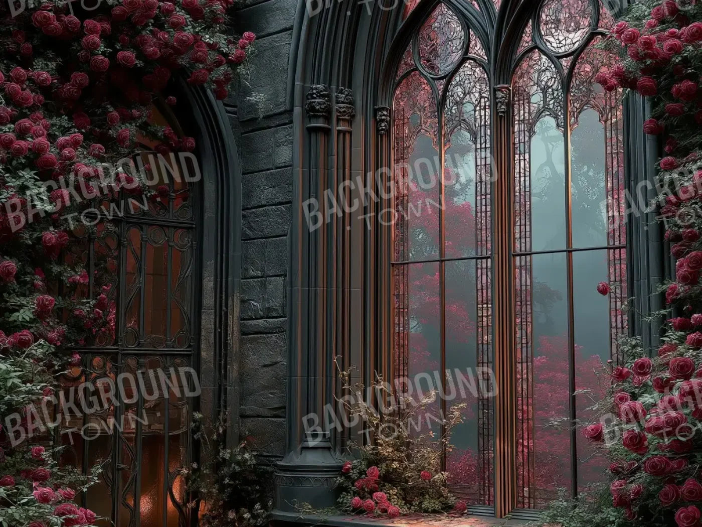 Mysterious Window 6’8x5’ Fleece (80 x 60 inch) Backdrop