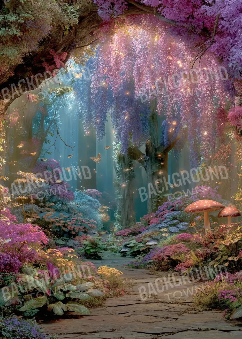 Mystical Fairy Garden 5’x7’ UltraCloth (60 x 84 inch) Backdrop