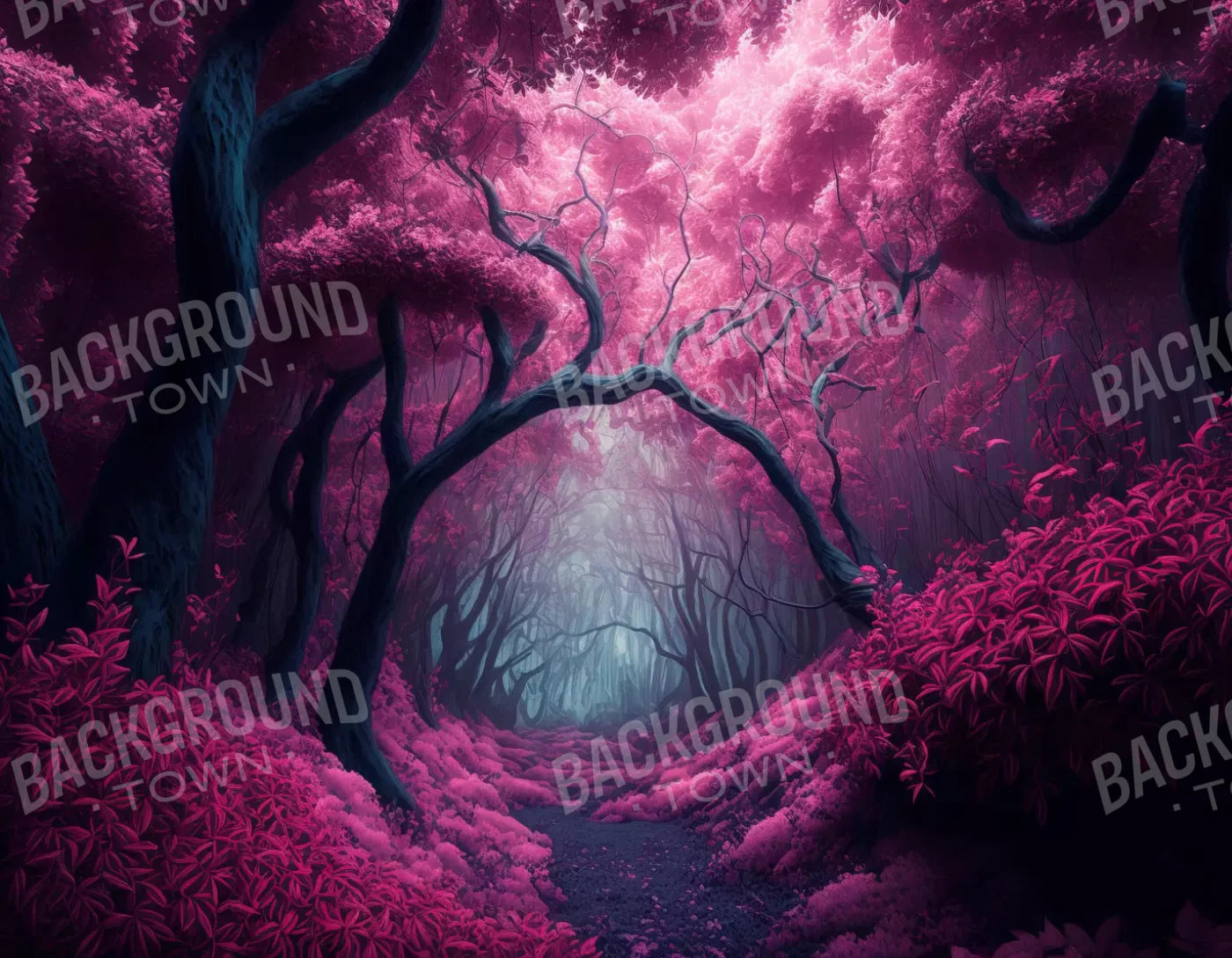Mystical Forest 8X6 Fleece ( 96 X 72 Inch ) Backdrop