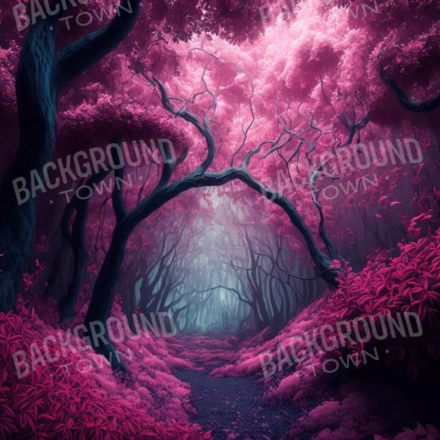 Mystical Forest 8X8 Fleece ( 96 X Inch ) Backdrop