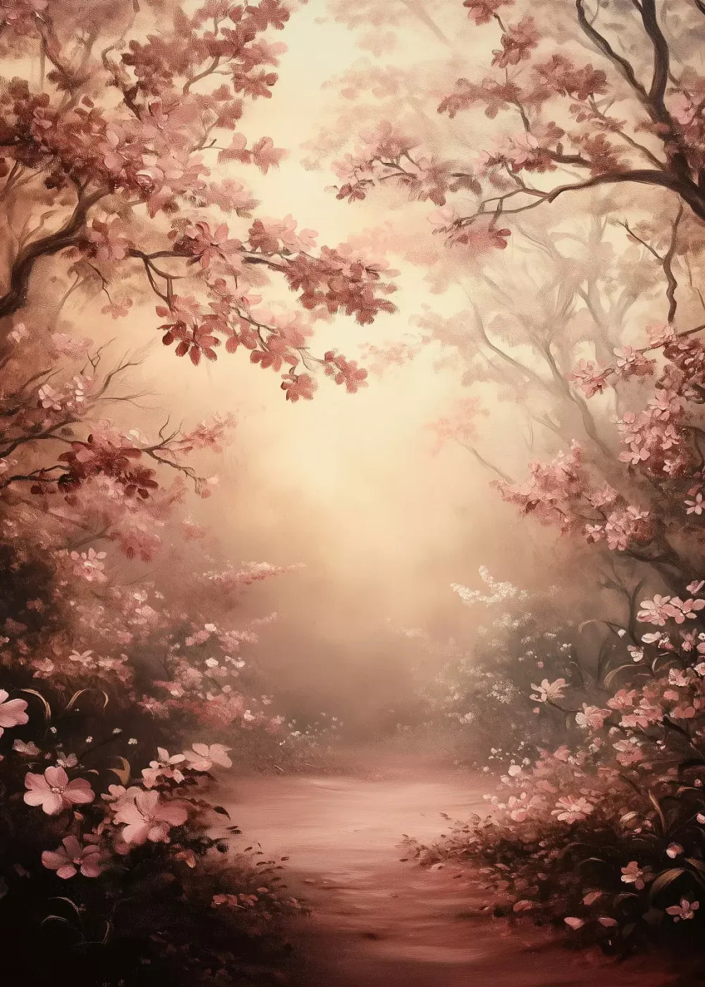 Mystical Forest Red 5’X7’ Ultracloth (60 X 84 Inch) Backdrop