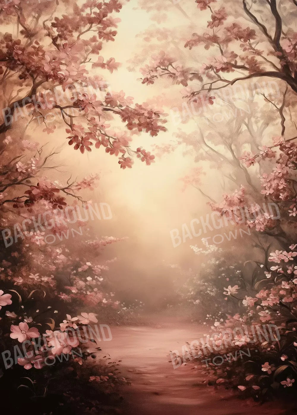 Mystical Forest Red 5’X7’ Ultracloth (60 X 84 Inch) Backdrop