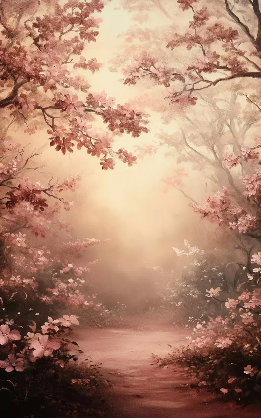 Mystical Forest Red 5’X8’ Ultracloth (60 X 96 Inch) Backdrop
