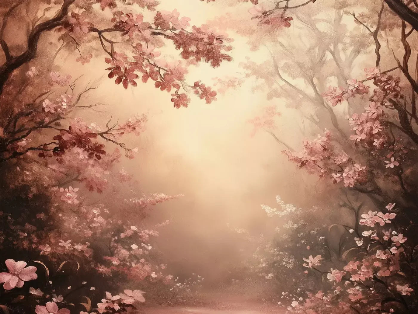 Mystical Forest Red 6’8X5’ Fleece (80 X 60 Inch) Backdrop