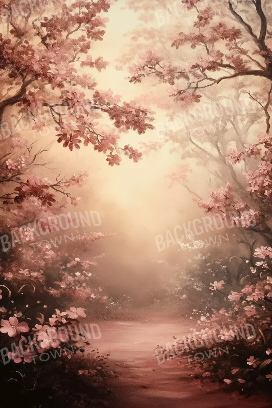 Mystical Forest Red 8’X12’ Ultracloth (96 X 144 Inch) Backdrop