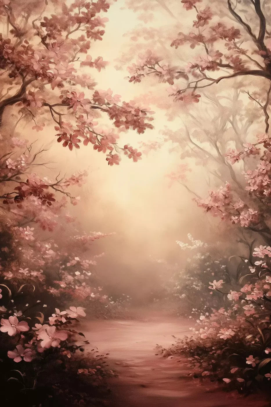 Mystical Forest Red 8’X12’ Ultracloth (96 X 144 Inch) Backdrop