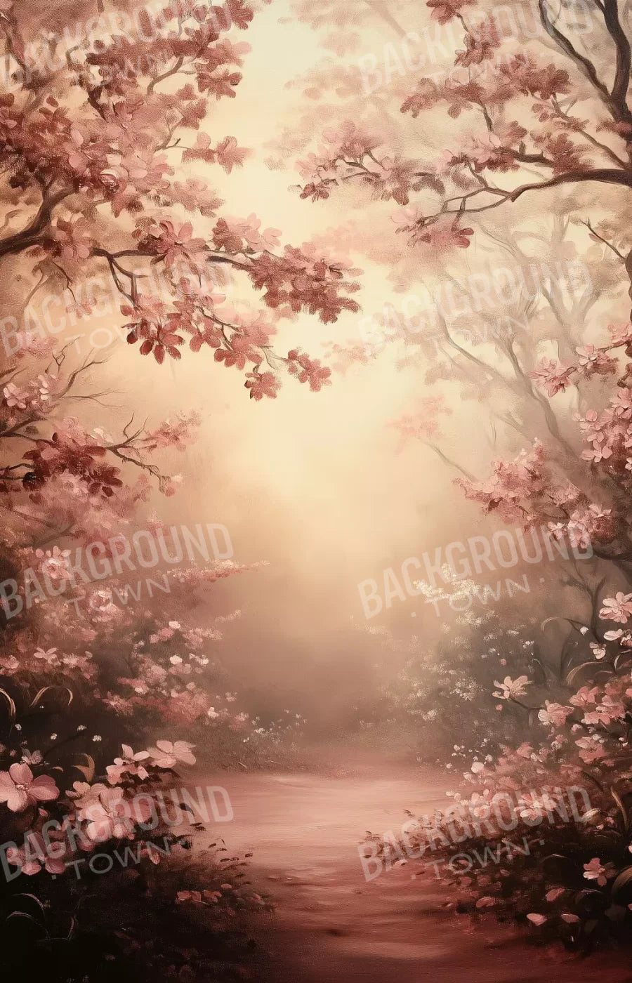 Mystical Forest Red 9’X14’ Ultracloth (108 X 168 Inch) Backdrop