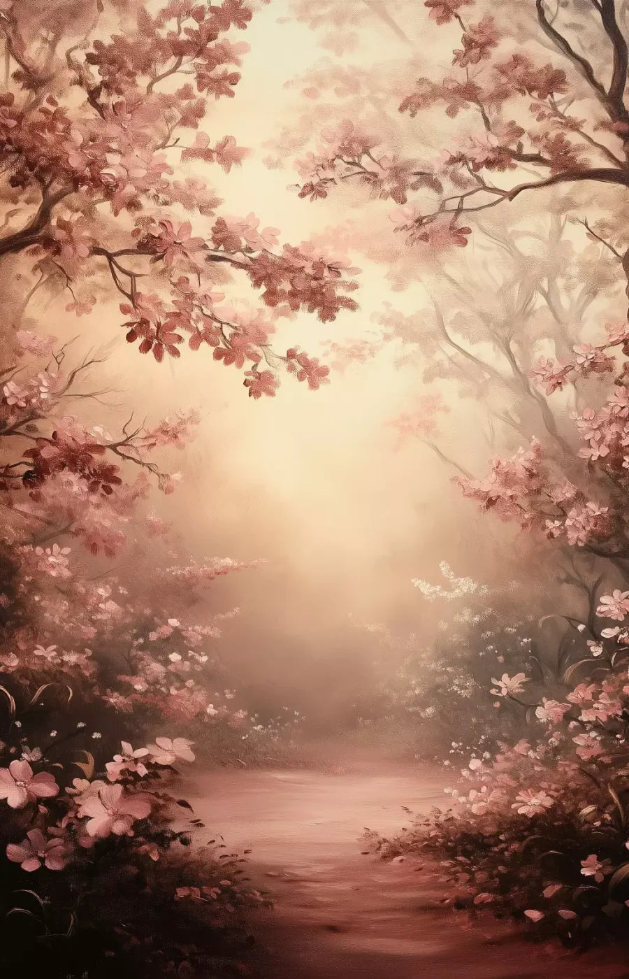 Mystical Forest Red 9’X14’ Ultracloth (108 X 168 Inch) Backdrop