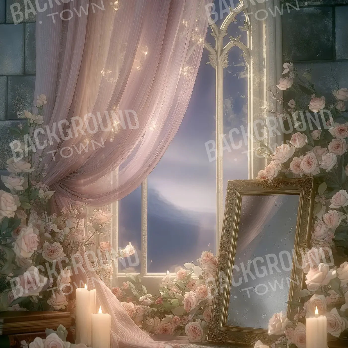 Mystical Mirror 8’x8’ Fleece (96 x 96 inch) Backdrop