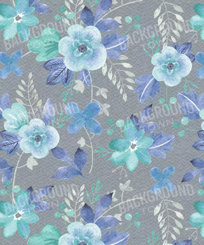 Gray Floral Backdrop for Photography