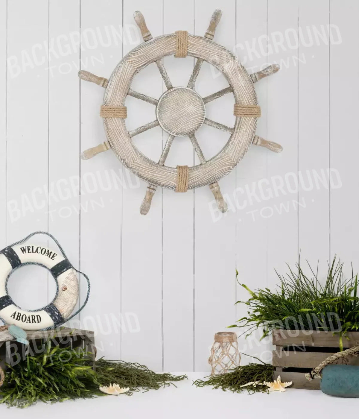 Nautical Blues 10X12 Ultracloth ( 120 X 144 Inch ) Backdrop