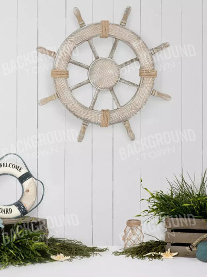 Nautical Blues 8X10 Fleece ( 96 X 120 Inch ) Backdrop