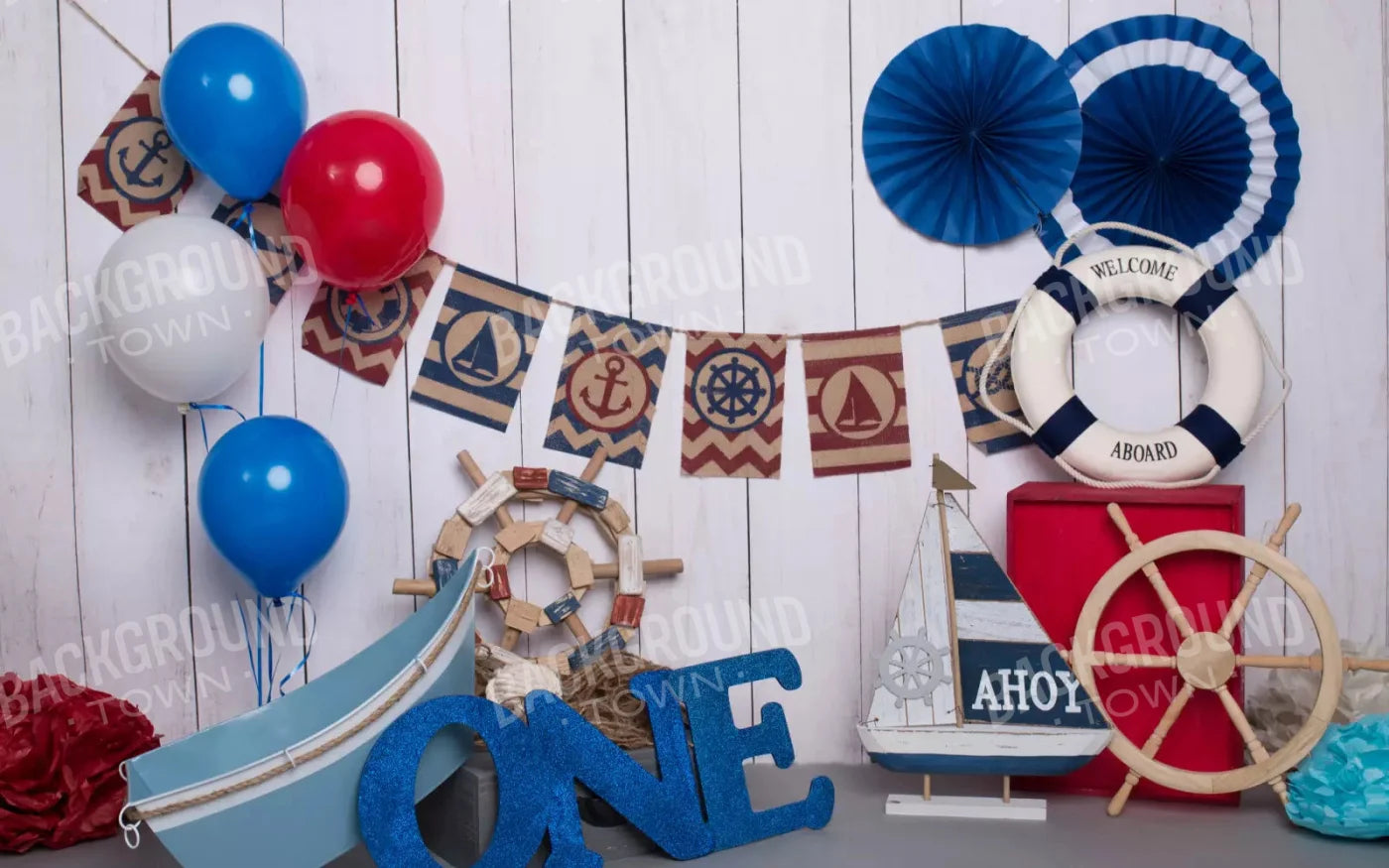 Nautical One 14X9 Ultracloth ( 168 X 108 Inch ) Backdrop