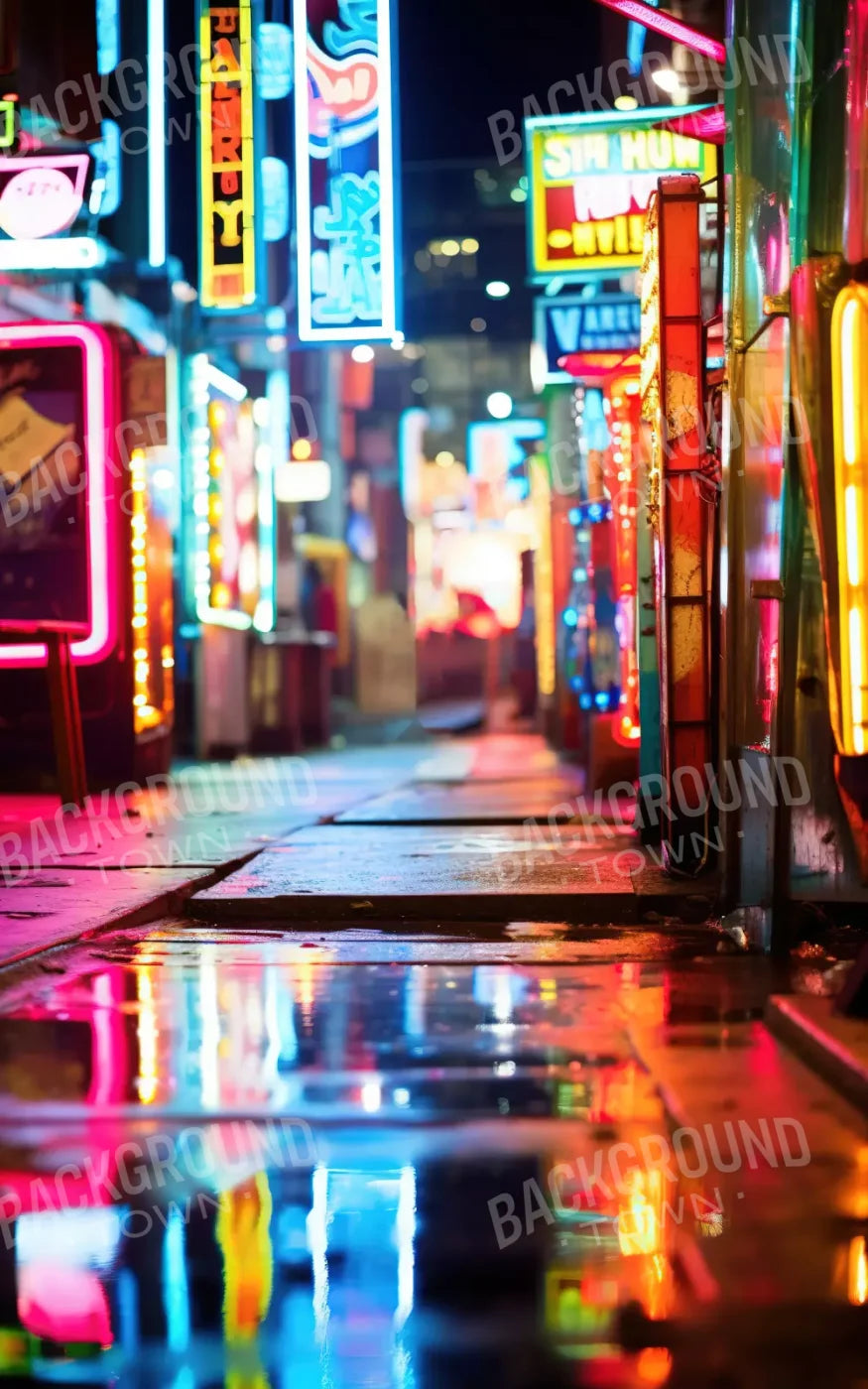 Neon Alley I 5X8 Ultracloth ( 60 X 96 Inch ) Backdrop