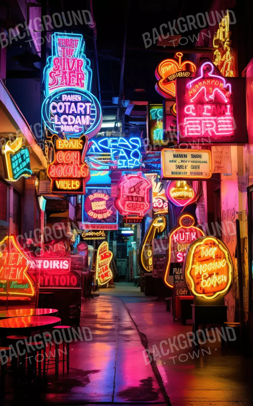 Neon Alley Ii 5X8 Ultracloth ( 60 X 96 Inch ) Backdrop