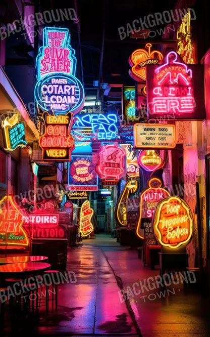 Neon Alley Ii 5X8 Ultracloth ( 60 X 96 Inch ) Backdrop