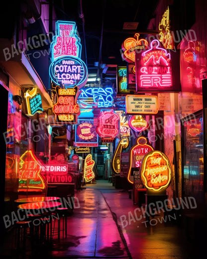 Neon Alley Ii 8X10 Fleece ( 96 X 120 Inch ) Backdrop