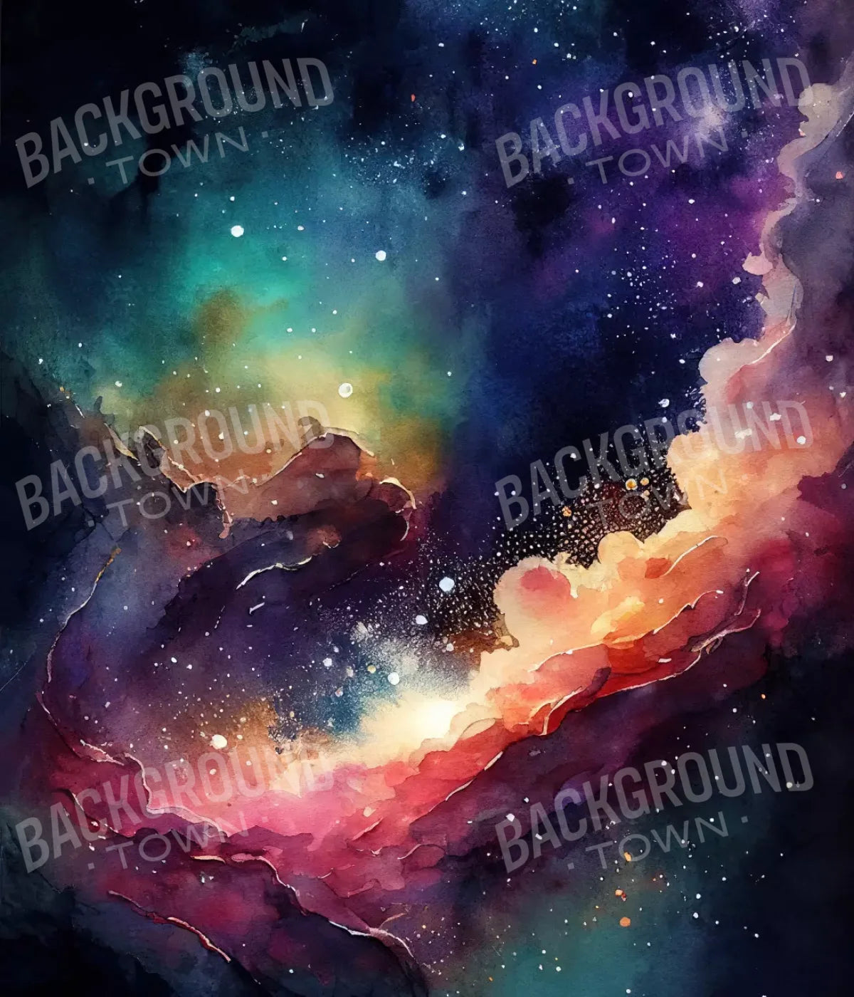 Neon Northern Lights 10X12 Ultracloth ( 120 X 144 Inch ) Backdrop