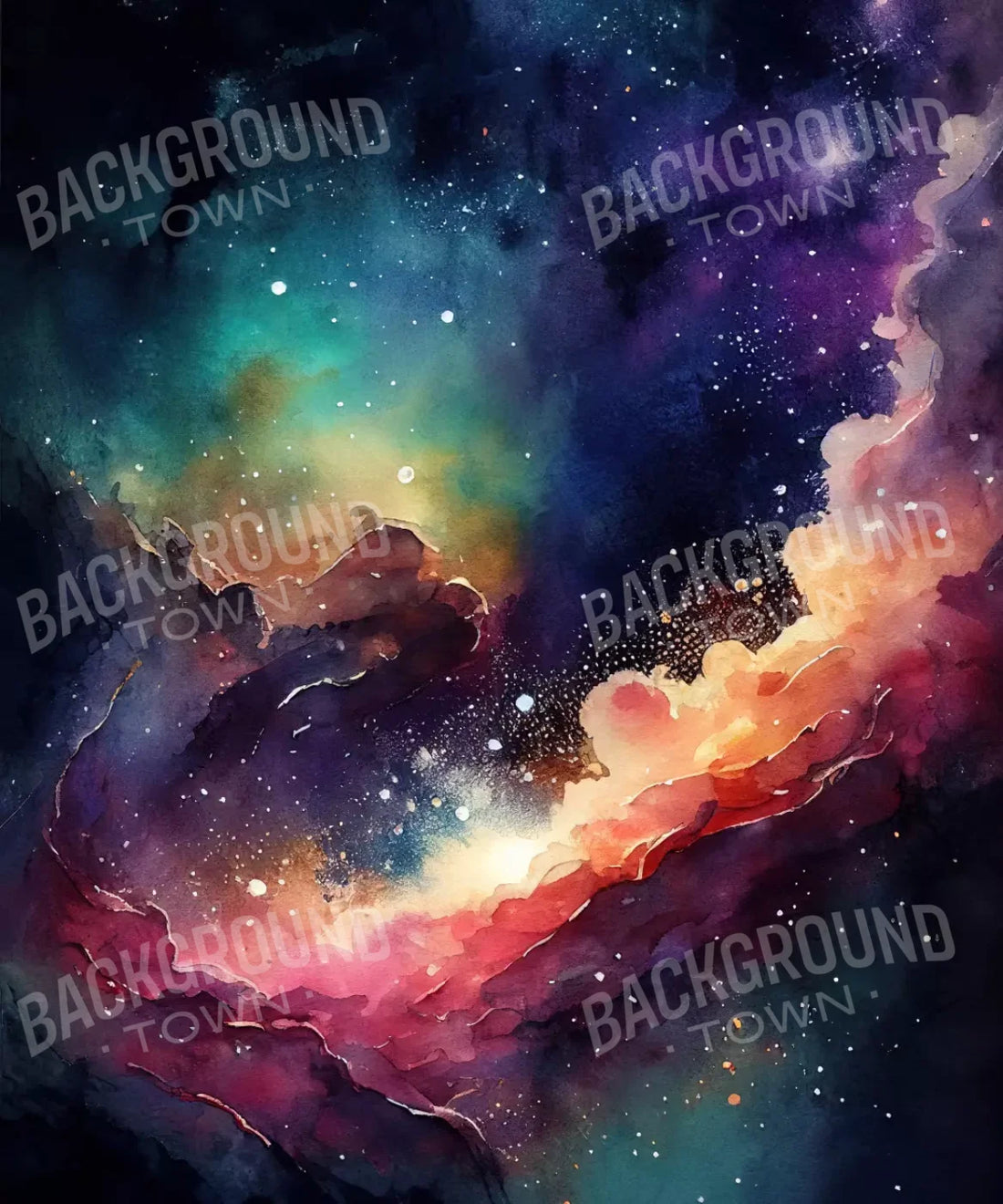 Multi-Color Painted Backdrop for Photography