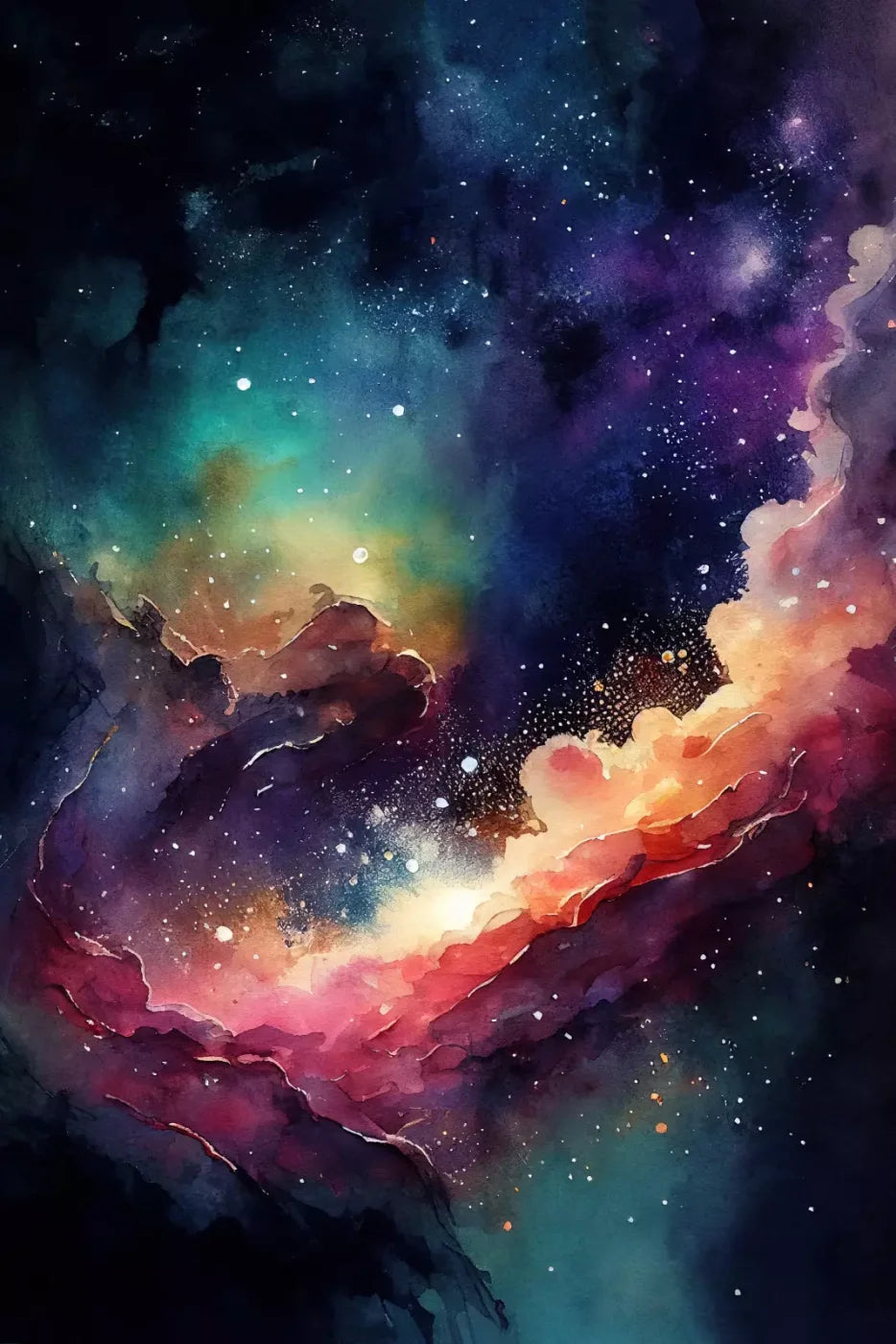 Neon Northern Lights 5X8 Ultracloth ( 60 X 96 Inch ) Backdrop