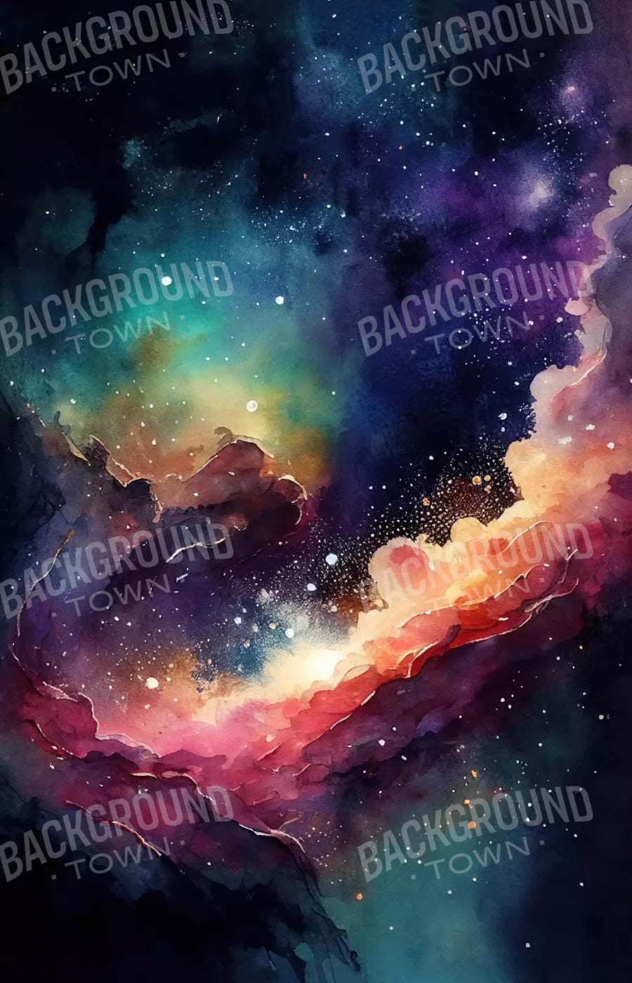 Neon Northern Lights 8X12 Ultracloth ( 96 X 144 Inch ) Backdrop