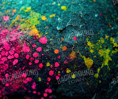 Neon Splatter 5X42 Fleece ( 60 X 50 Inch ) Backdrop