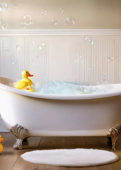 Neutral Rubber Duckie Bath 5’X7’ Ultracloth For Westcott X-Drop (60 X 84 Inch) Backdrop