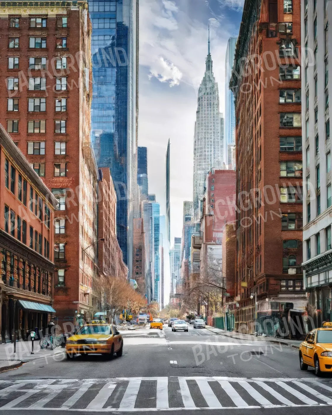 New York 8’x10’ Fleece (96 x 120 inch) Backdrop