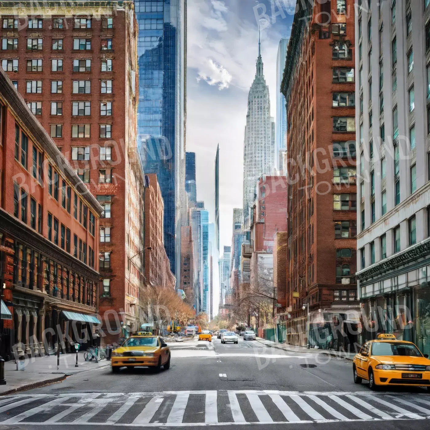 New York 8’x8’ Fleece (96 x 96 inch) Backdrop