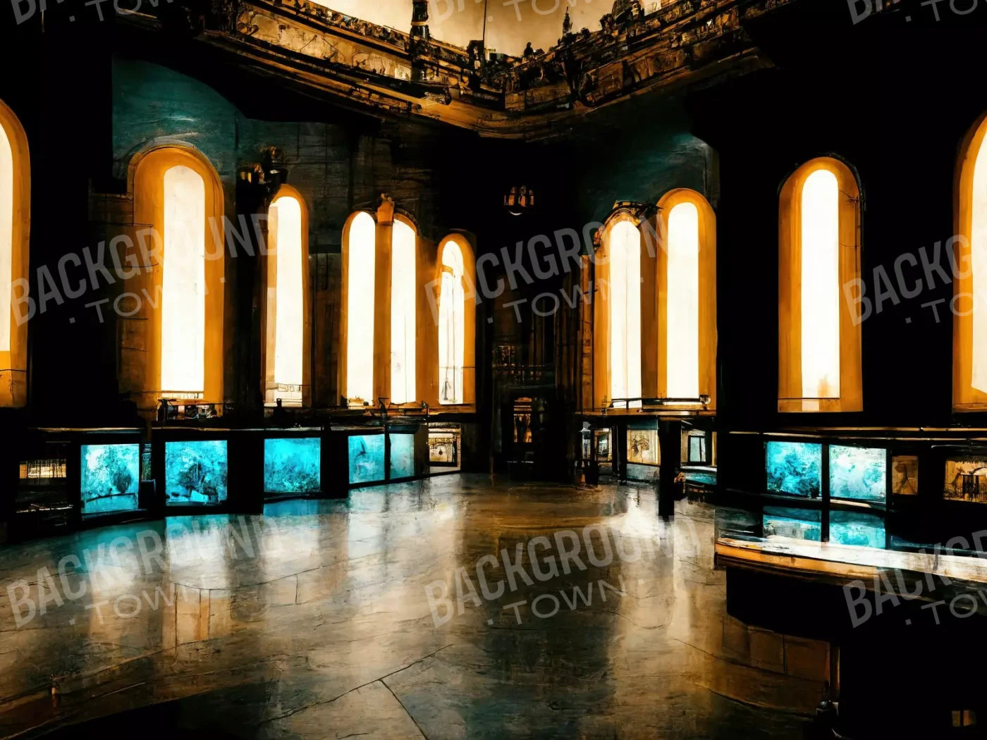 Night At The Museum 6’8’X5’ Fleece (80 X 60 Inch) Backdrop