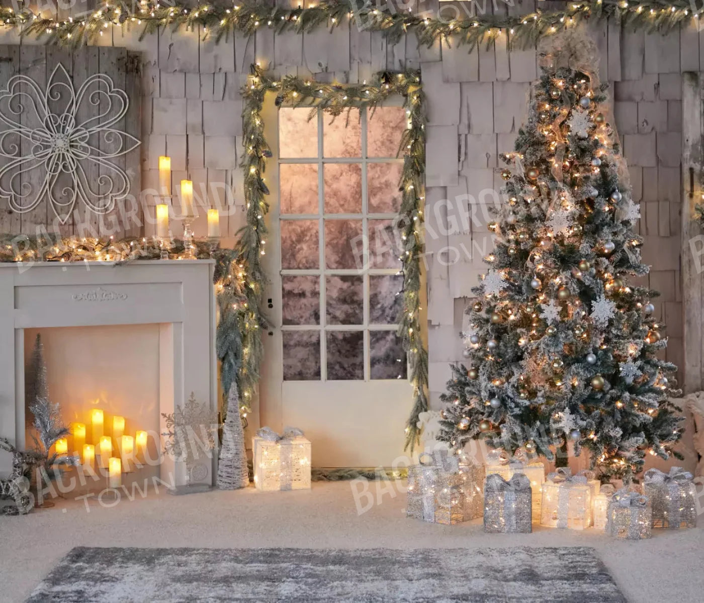 Night Before Christmas 12X10 Ultracloth ( 144 X 120 Inch ) Backdrop