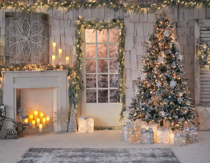 Night Before Christmas 8X6 Fleece ( 96 X 72 Inch ) Backdrop