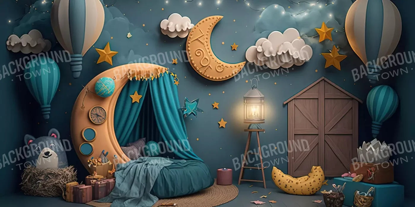 Night Moon Room 16’X8’ Ultracloth (192 X 96 Inch) Backdrop