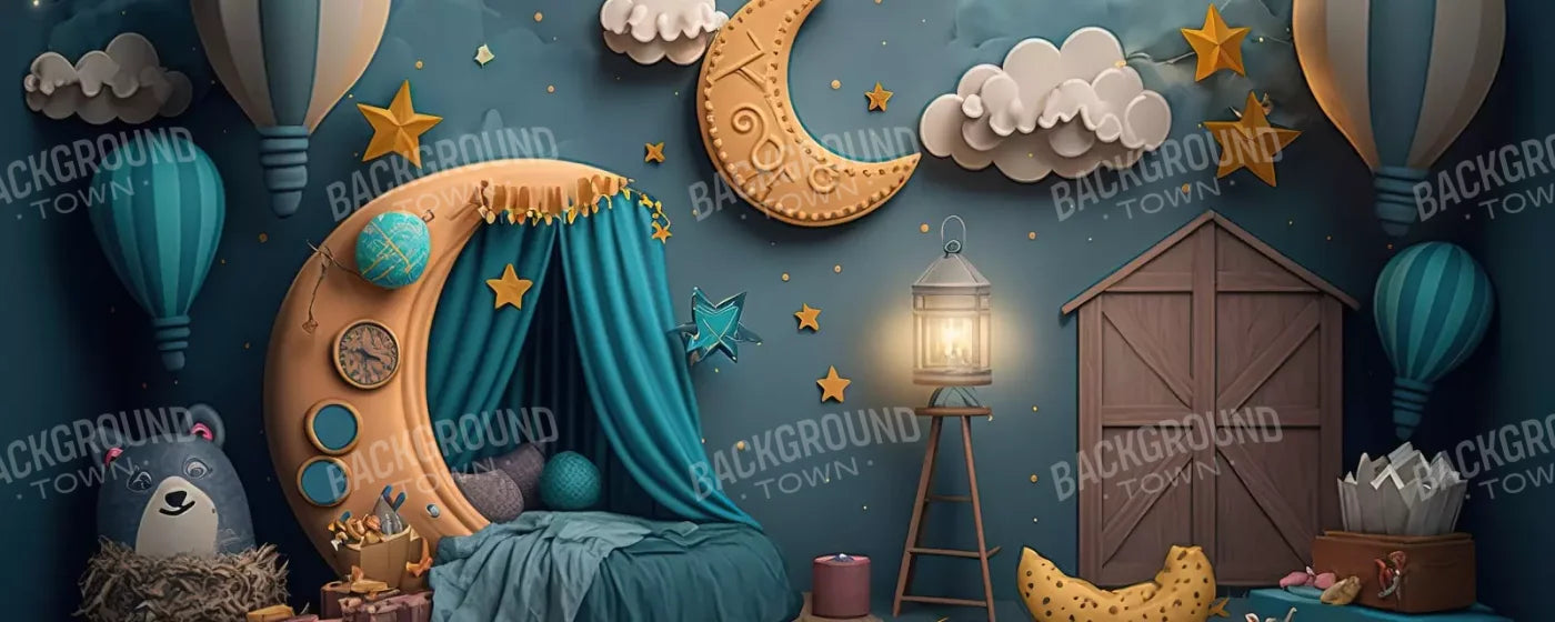 Night Moon Room 20’X8’ Ultracloth (240 X 96 Inch) Backdrop