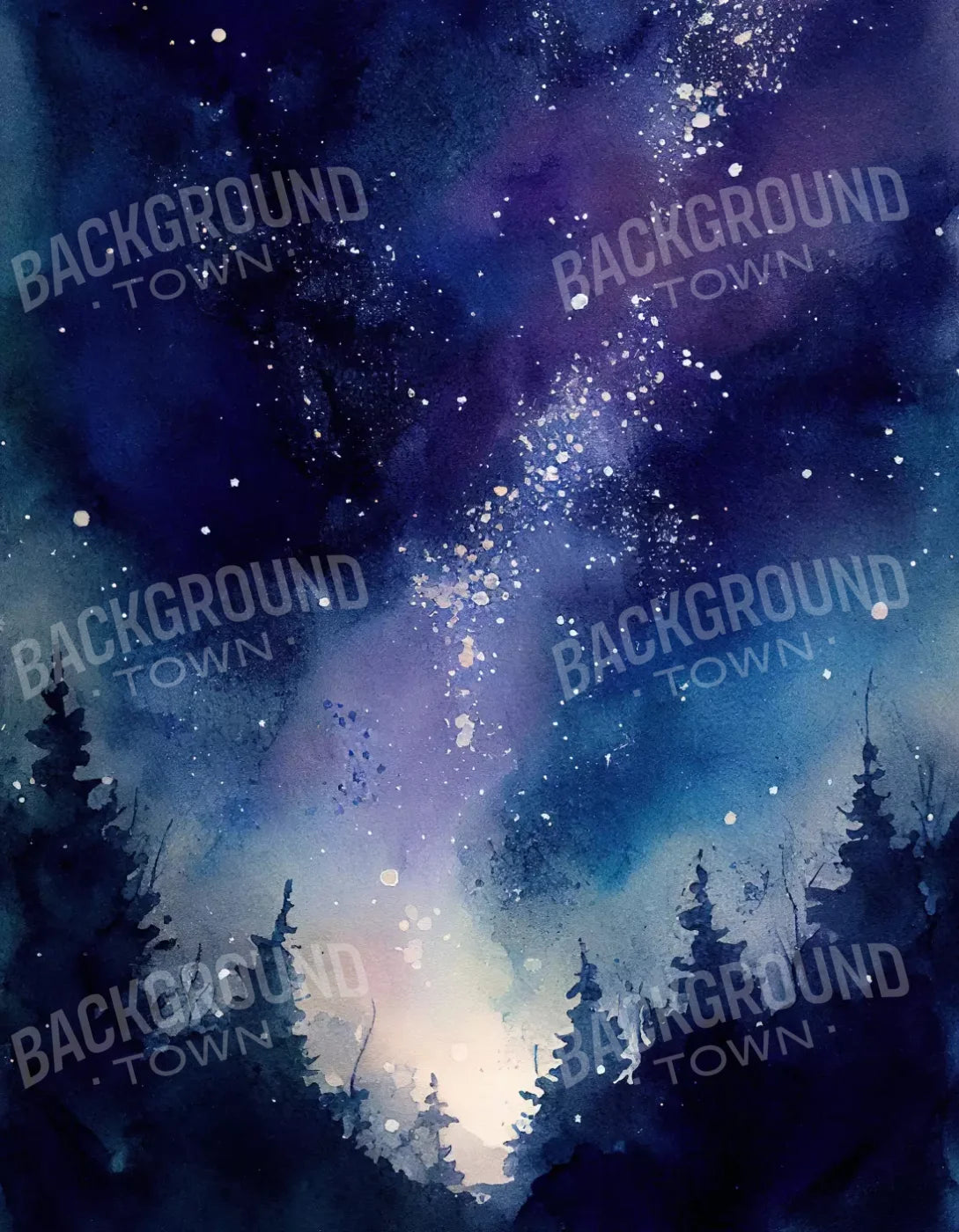 Night Sky 6X8 Fleece ( 72 X 96 Inch ) Backdrop