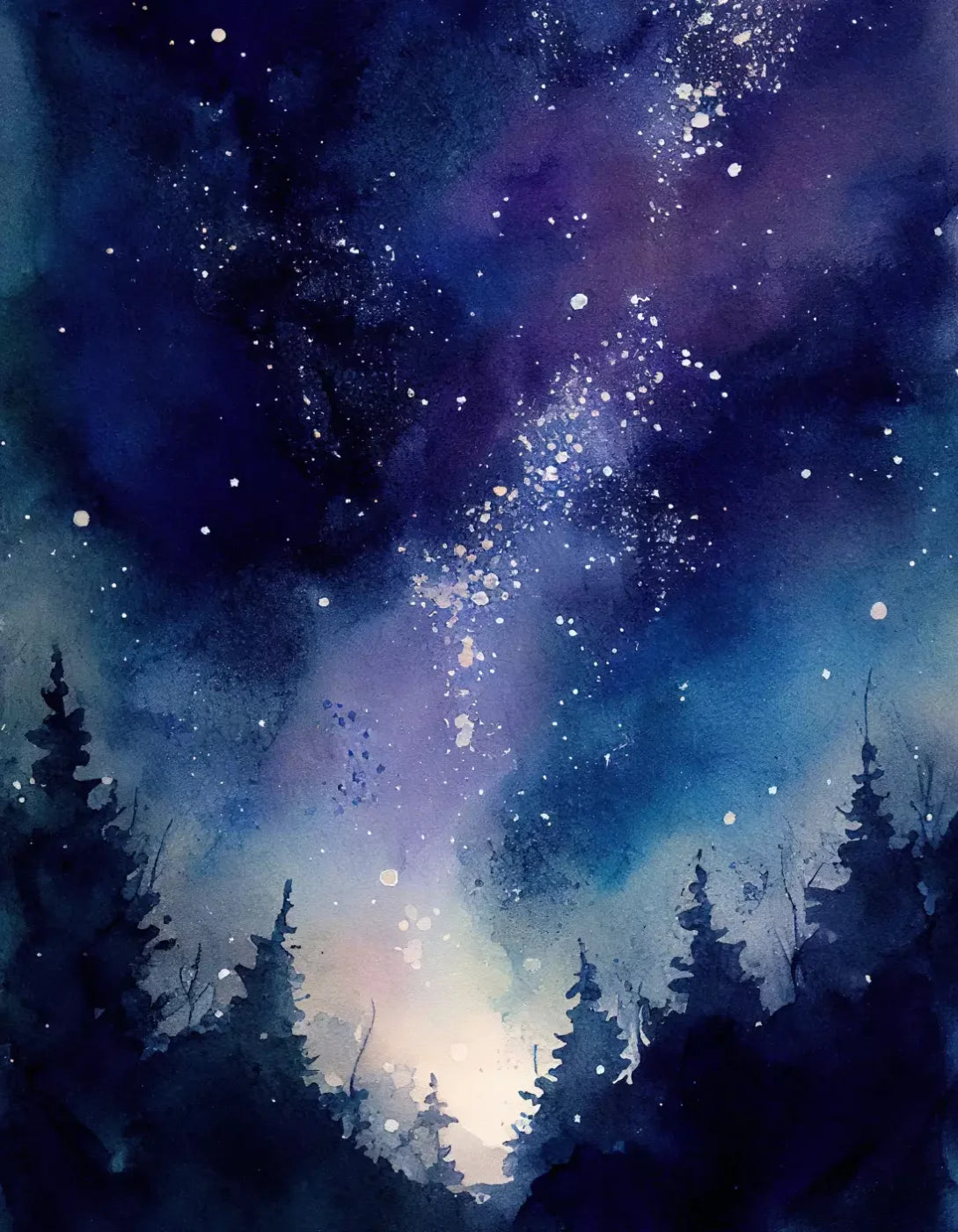 Night Sky 6X8 Fleece ( 72 X 96 Inch ) Backdrop