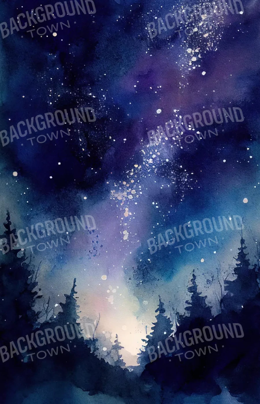 Night Sky 8X12 Ultracloth ( 96 X 144 Inch ) Backdrop