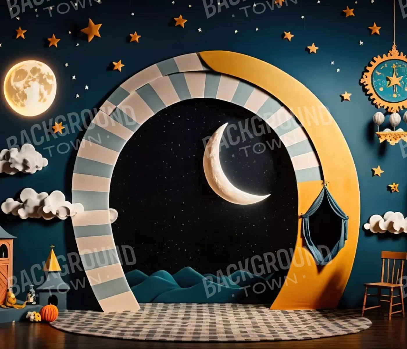 Night Time Lullaby 12X10 Ultracloth ( 144 X 120 Inch ) Backdrop