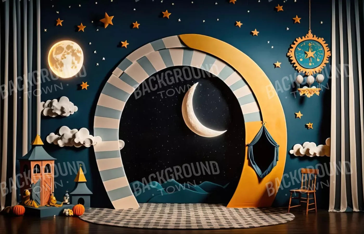 Night Time Lullaby 12X8 Ultracloth ( 144 X 96 Inch ) Backdrop