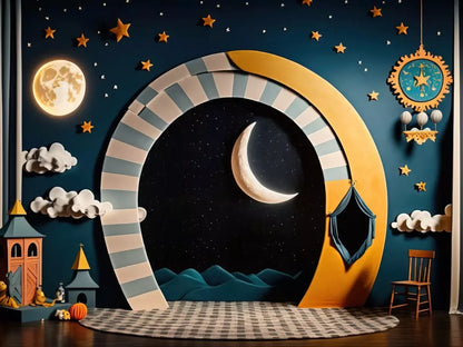 Night Time Lullaby 68X5 Fleece ( 80 X 60 Inch ) Backdrop