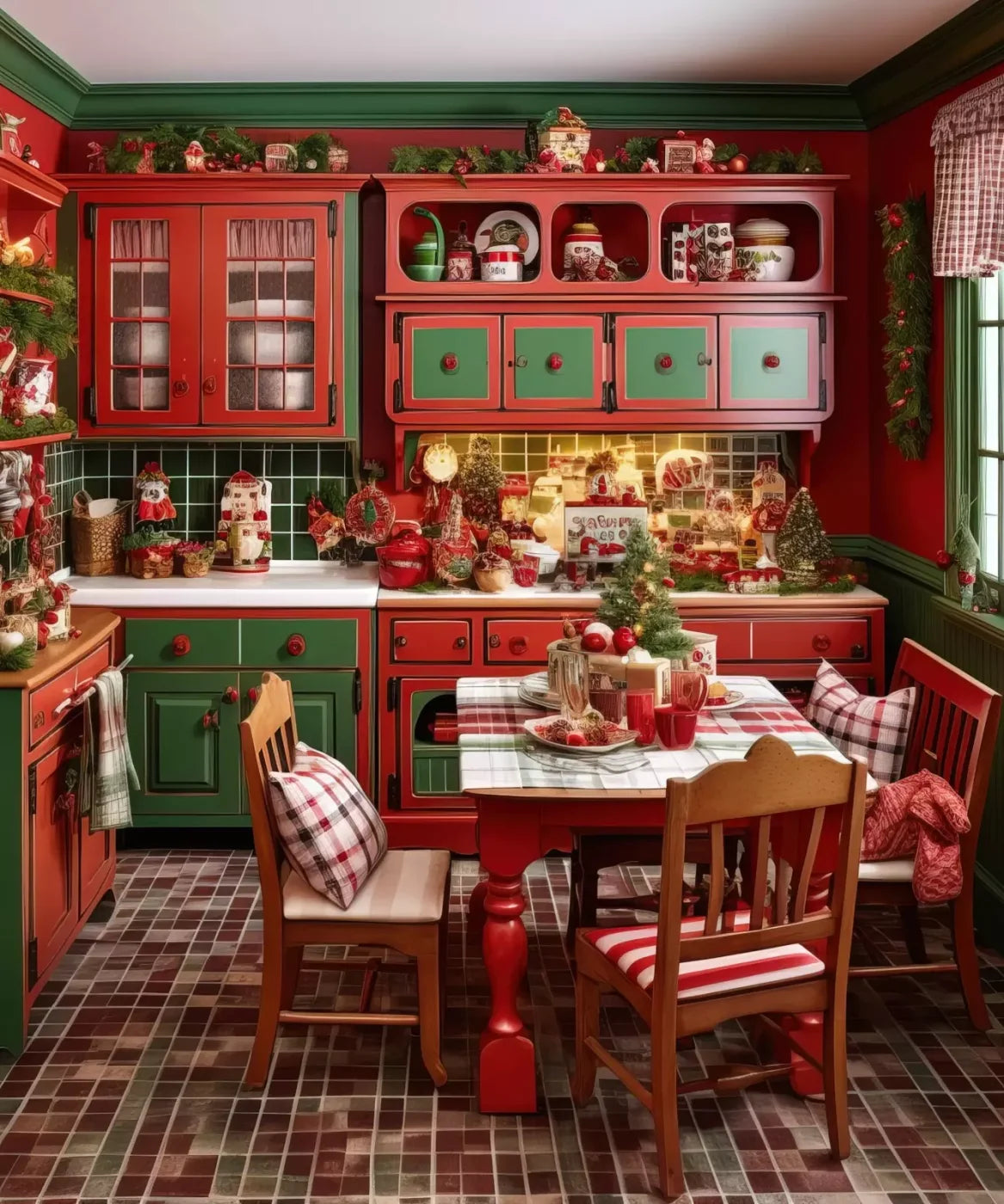 North Pole Kitchen 10’X12’ Ultracloth (120 X 144 Inch) Backdrop