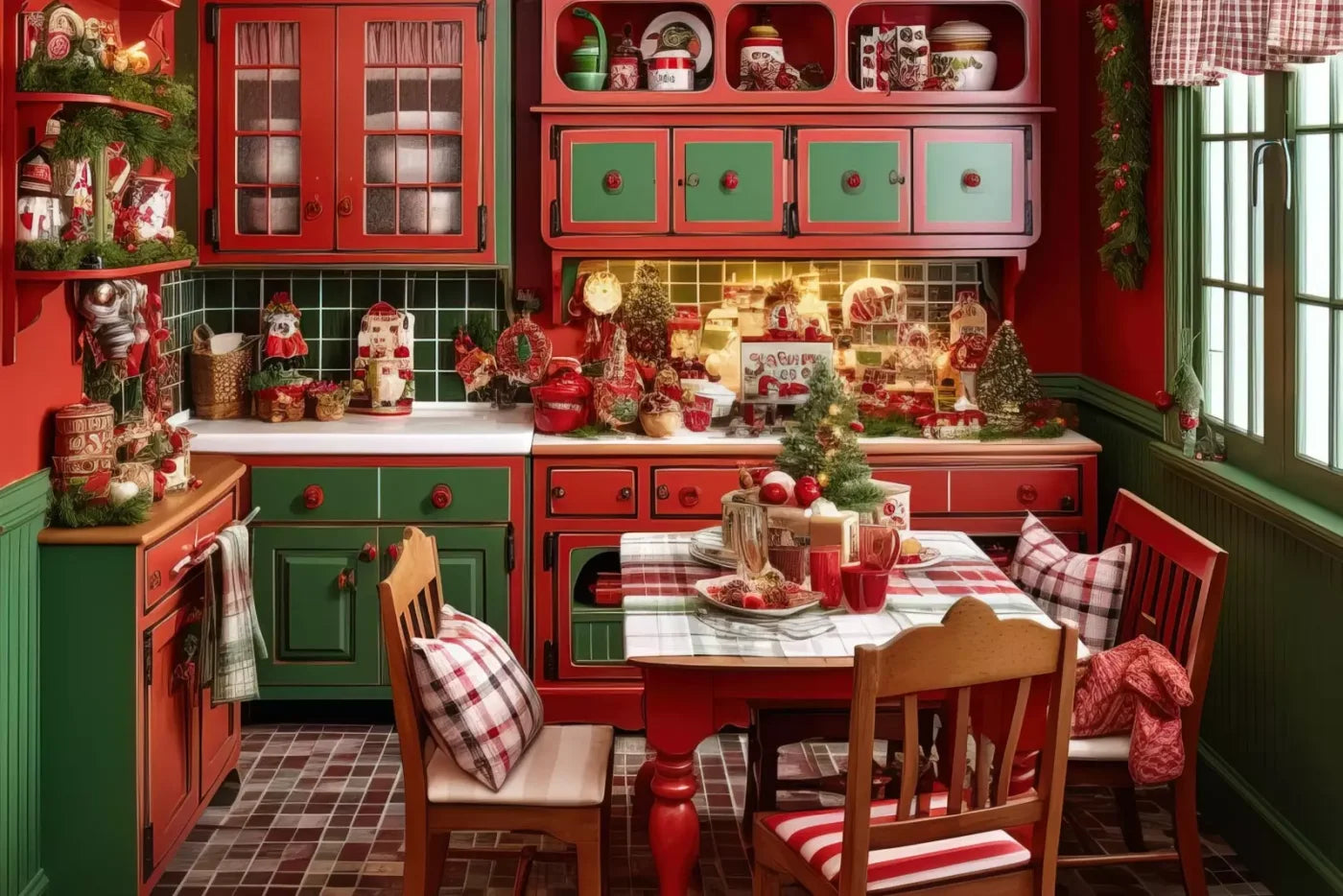 North Pole Kitchen 12’X8’ Ultracloth (144 X 96 Inch) Backdrop