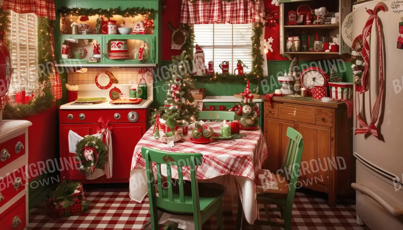 North Pole Kitchen Ii 14’X8’ Ultracloth (168 X 96 Inch) Backdrop