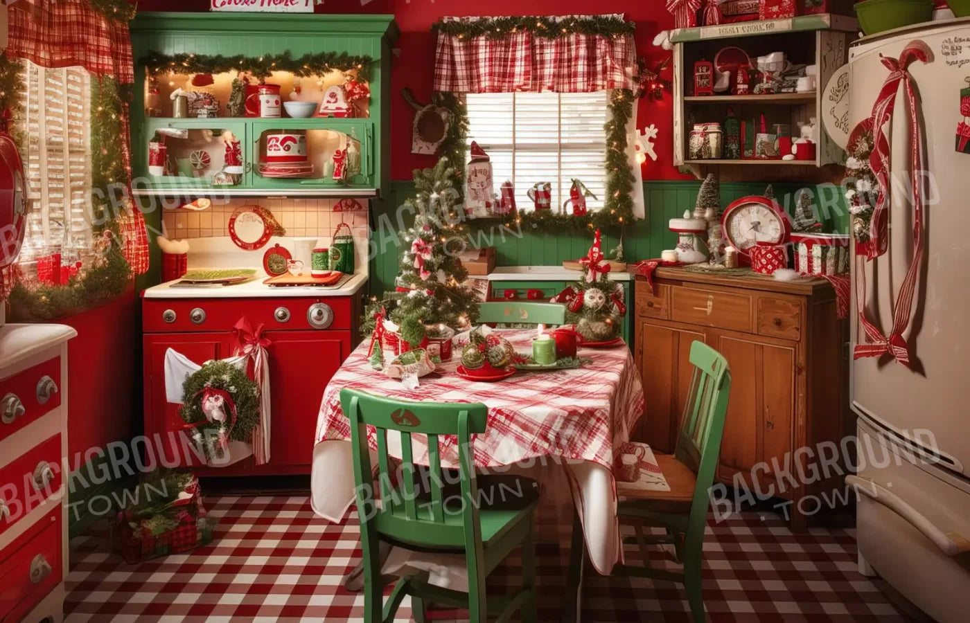 North Pole Kitchen Ii 14’X9’ Ultracloth (168 X 108 Inch) Backdrop