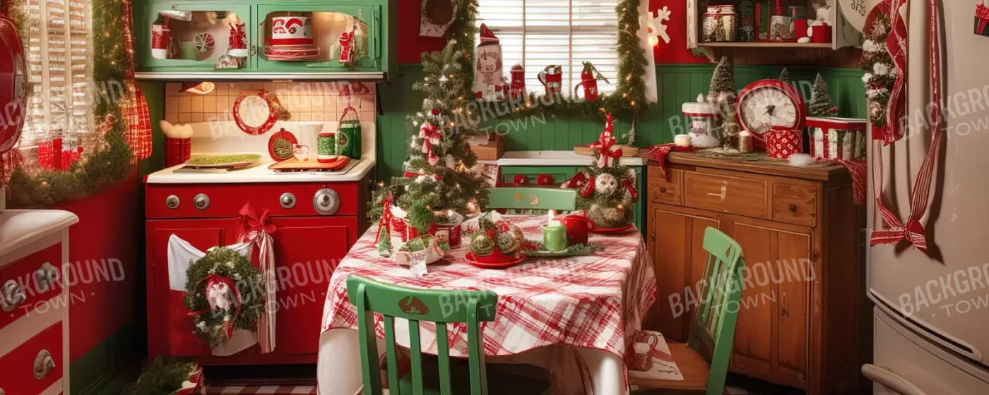 North Pole Kitchen Ii 20’X8’ Ultracloth (240 X 96 Inch) Backdrop