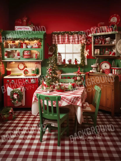North Pole Kitchen Ii 5’X6’8 Fleece (60 X 80 Inch) Backdrop