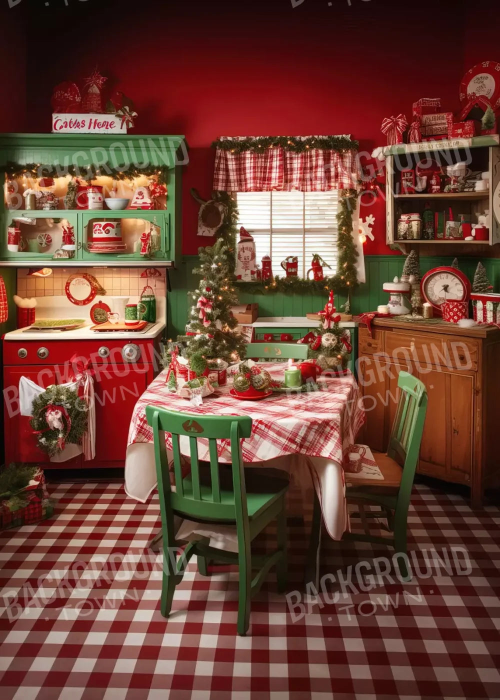 North Pole Kitchen Ii 5’X7’ Ultracloth (60 X 84 Inch) Backdrop