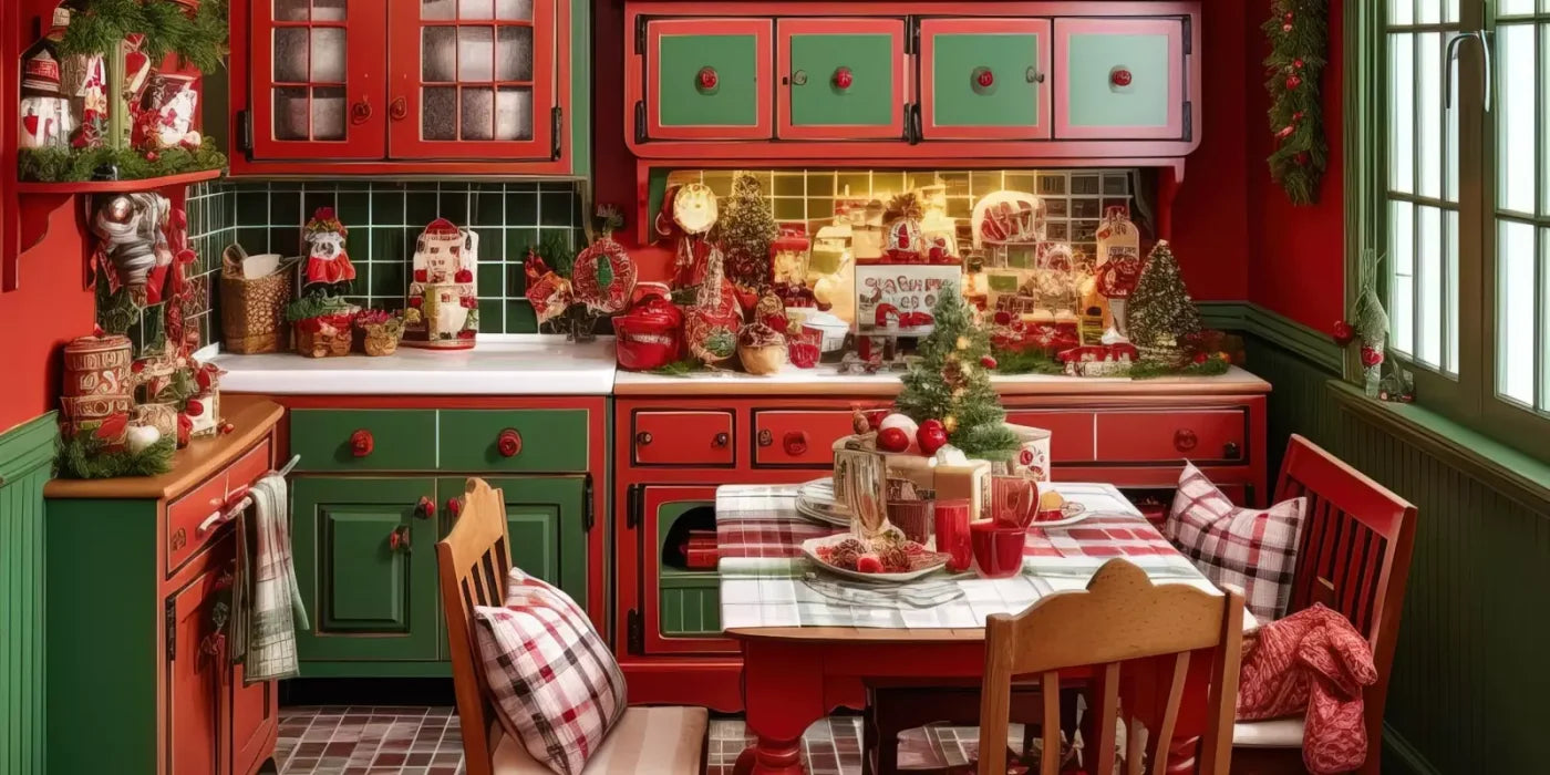 North Pole Kitchen 20’X10’ Ultracloth (240 X 120 Inch) Backdrop