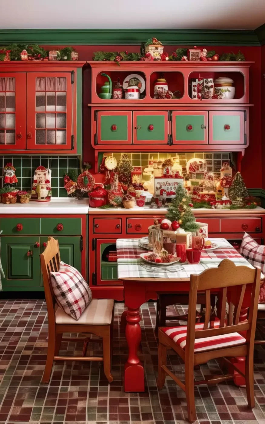 North Pole Kitchen 5’X8’ Ultracloth (60 X 96 Inch) Backdrop
