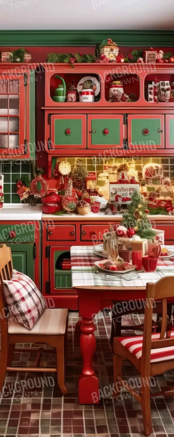 North Pole Kitchen 8’X20’ Ultracloth (96 X 240 Inch) Backdrop